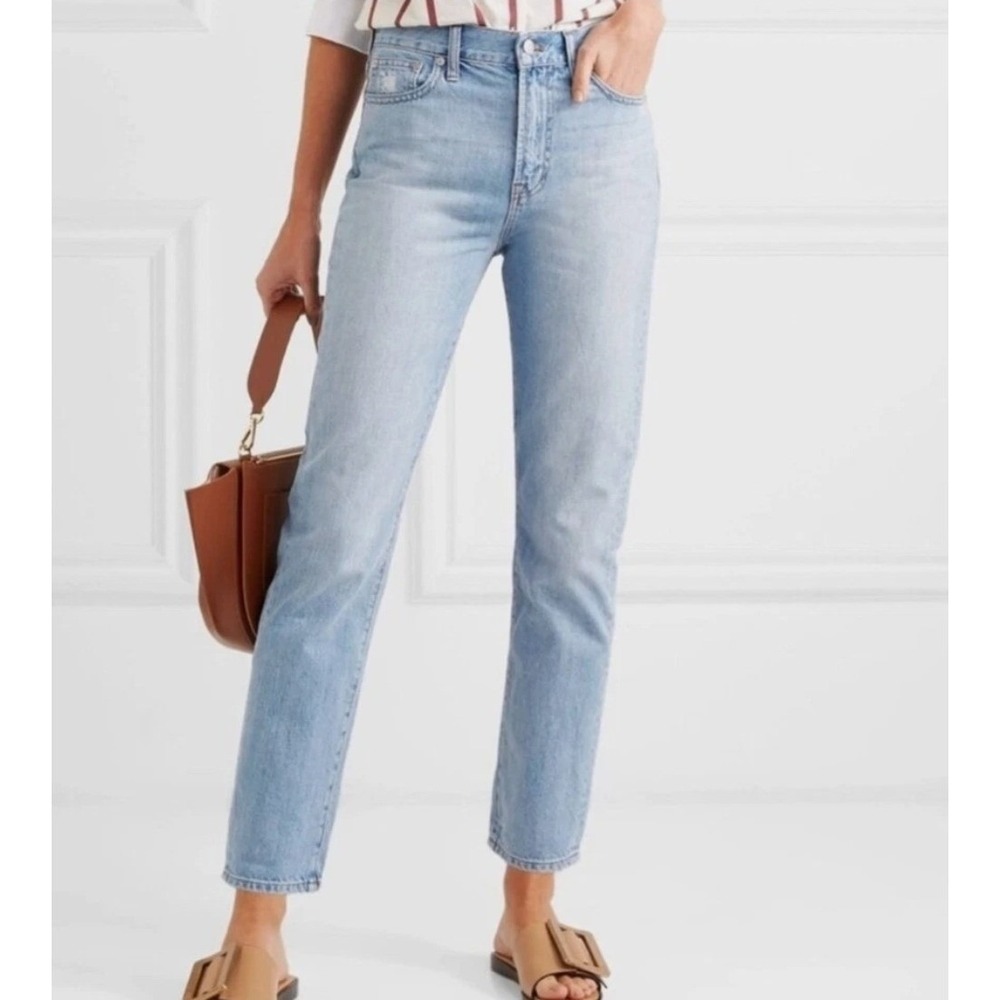 Madewell Women's‎ Perfect Summer Jean Light Wash Distressed Denim Jeans Size 27